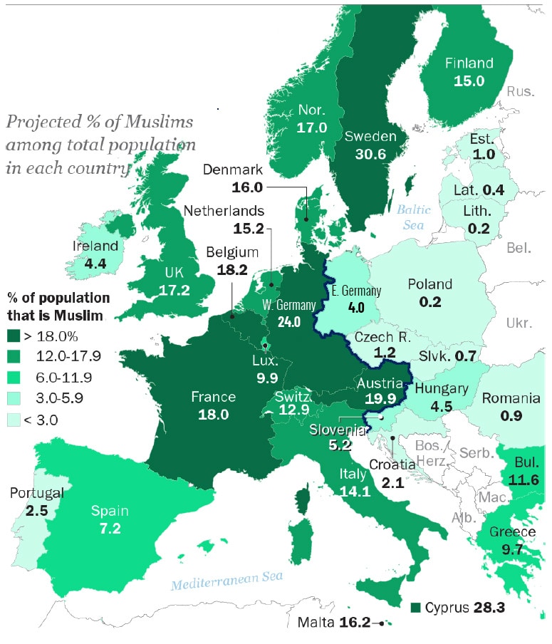musulmani in europa 2050