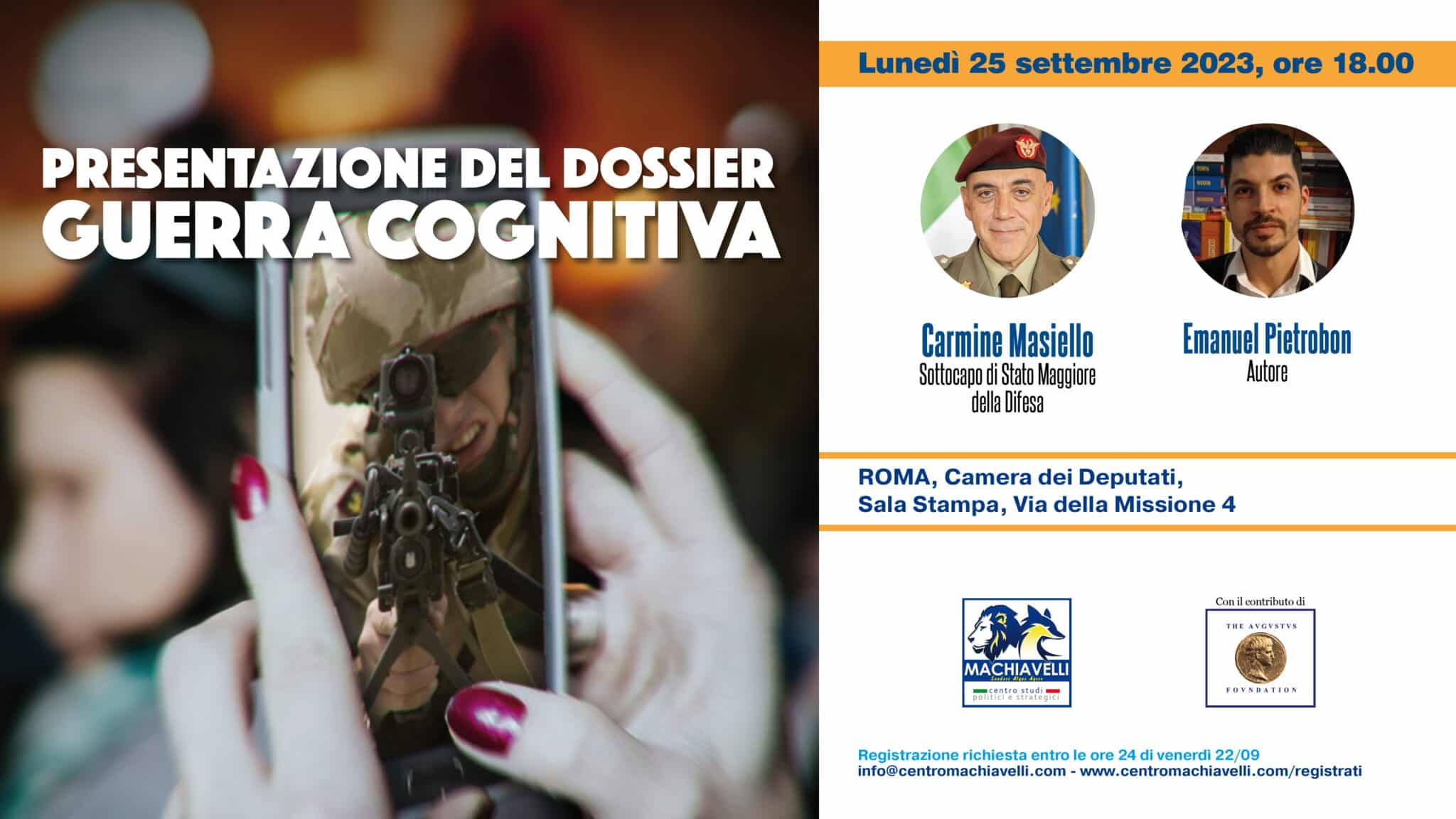 presentazione dossier guerra cognitiva camera dei deputati, centro studi politici e strategici machiavelli