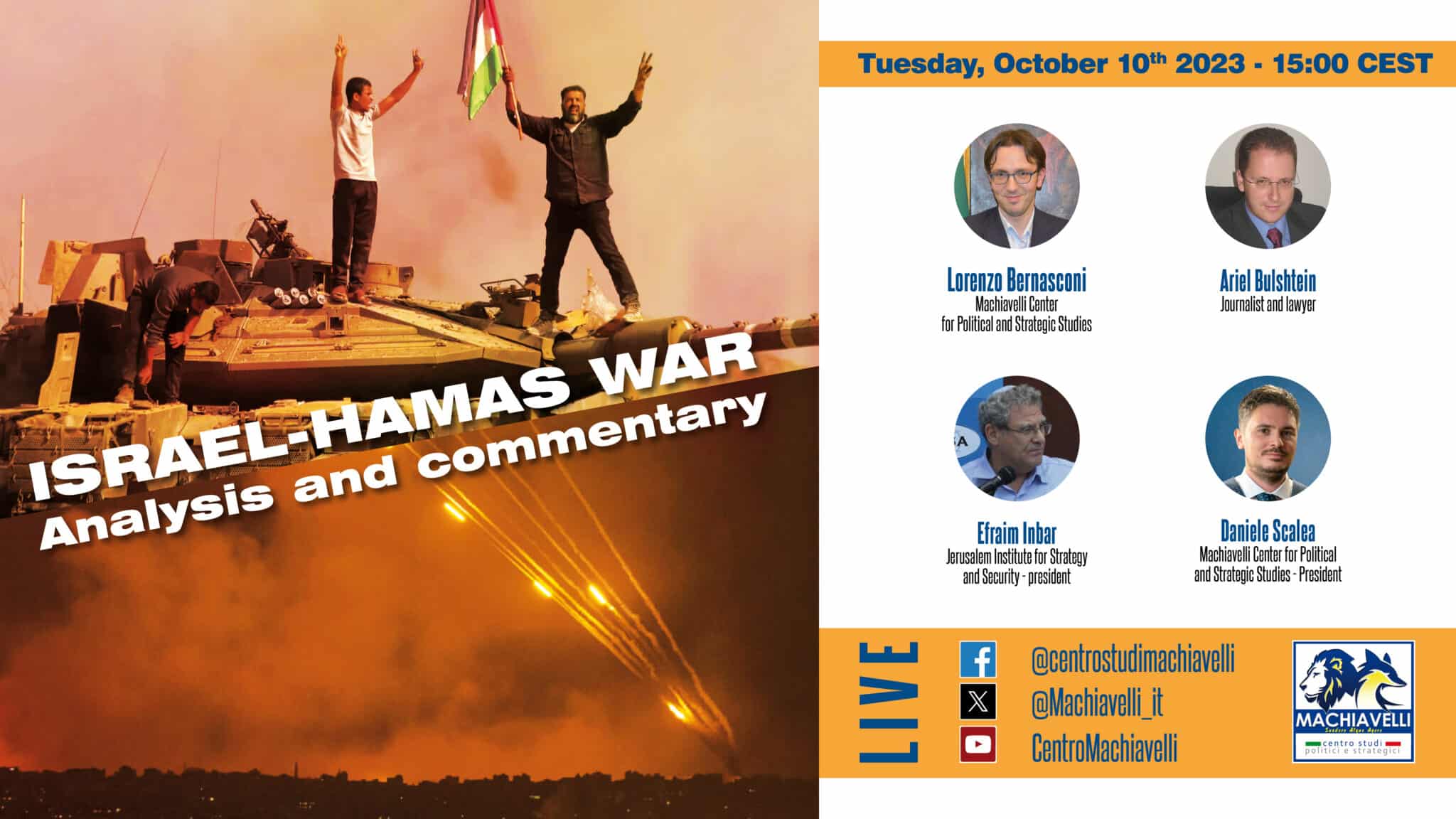 israel hamas war, online conference, by the machiavelli center for political and strategic studies