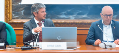 Daniele Scalea at the conference "Drugs, people, and terror: Illegal traffickings in the Mediterranean", sponsored by the Machiavelli Center for Political and Strategic Studies in Rome, Chamber of Deputies, 7th Nov. 2023