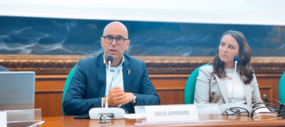 Giulio Centemero at the conference "Drugs, people, and terror: Illegal traffickings in the Mediterranean", sponsored by the Machiavelli Center for Political and Strategic Studies in Rome, Chamber of Deputies, 7th Nov. 2023