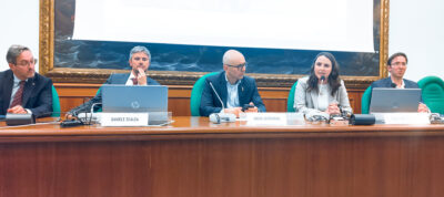 Nicole Robinson at the conference "Drugs, people, and terror: Illegal traffickings in the Mediterranean", sponsored by the Machiavelli Center for Political and Strategic Studies in Rome, Chamber of Deputies, 7th Nov. 2023